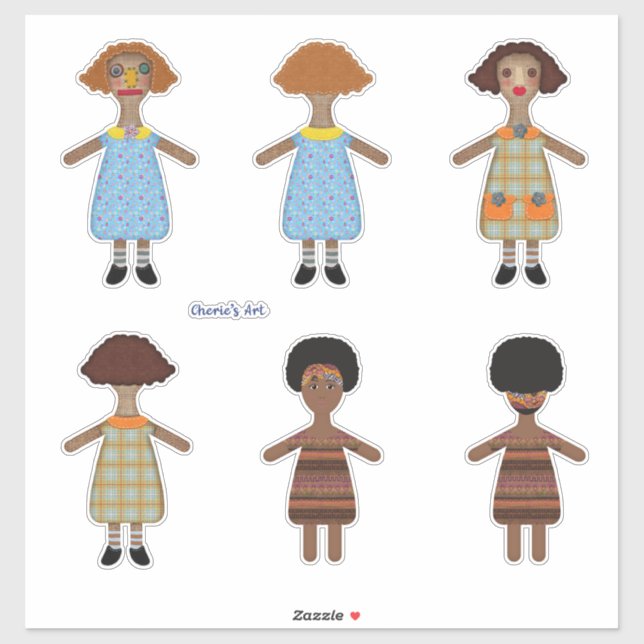 Prim Dolls Fronts and Backs So Cute (Sheet)