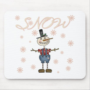 Prim Snowman Tshirts and Gifts Mouse Pad