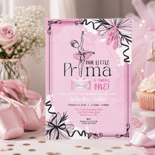 Prima Ballerina Birthday Party Invitation