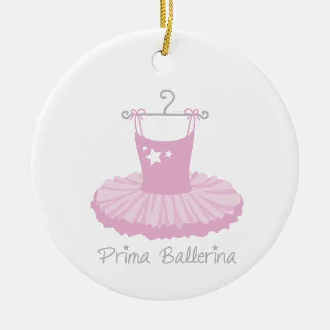 Prima Ballerina Ceramic Tree Decoration (Front)