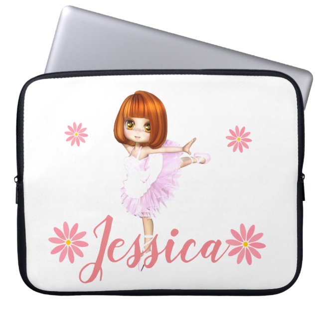 Prima Ballerina Custom Laptop Sleeve (Front)