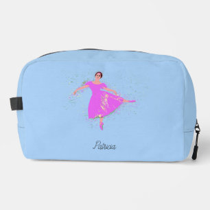 Prima Ballerina Dancer Pink Dress Personalised Dopp Kit