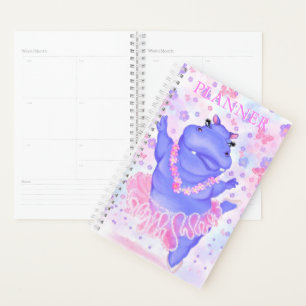 Prima Ballerina Hippo - Add Your Text / Name Planner