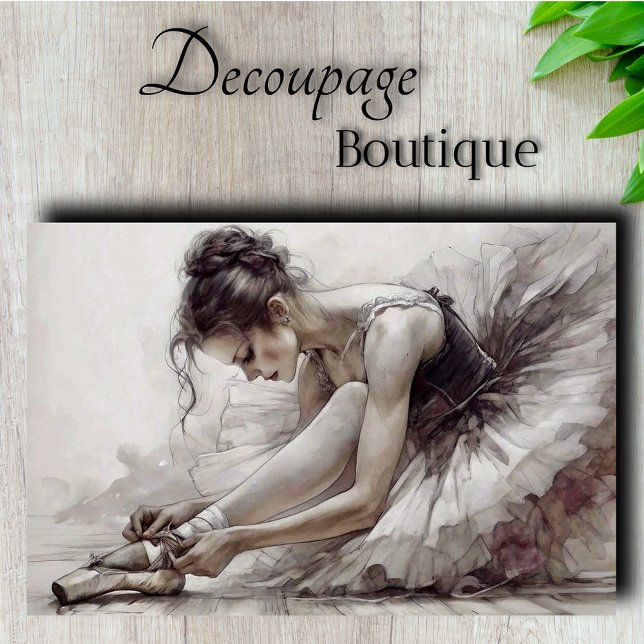 Prima Ballerina Monochrome Decoupage Tissue Paper (Ballerina Monochrome Decoupage Tissue Paper)