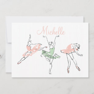 Prima Ballerina Personalised Stationery Card
