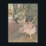 Prima Ballerina taking a bow Edgar Degas Postcard<br><div class="desc">Ballerina bowing Postcard by French impressionist artist Edgar Degas.
Degas is famous for his drawings and oil paintings of dancers and many of his works depict ballet dancers in movement.</div>