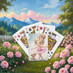 Prima Ballerina with Puppy Playing Cards