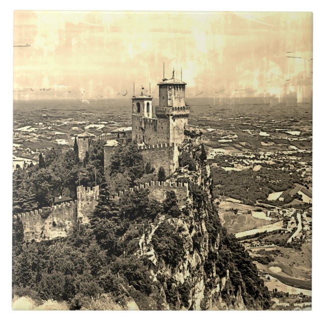 Prima Torre Guaita. Republic San Marino. Tile (Front)