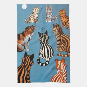 Primadonna of The Night, Louis Wain Tea Towel