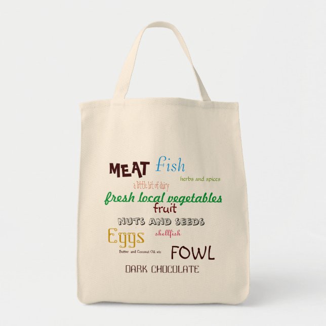 Primal Grocery List Tote Bag (Front)