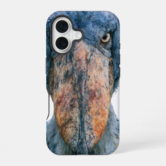 Primal Power 009 – Shoebill iPhone 16 Case (Back)