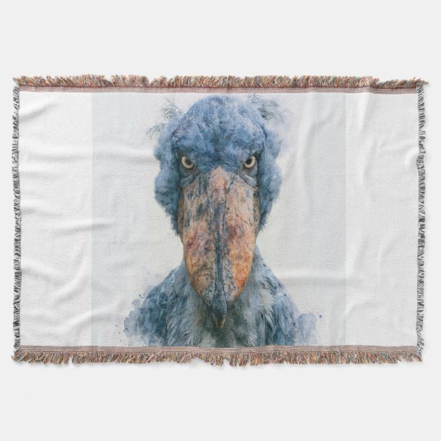 Primal Power 009 – Shoebill Throw Blanket (Front)