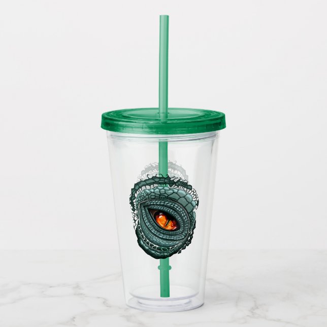 Primal Reptile Predator Eye Acrylic Tumbler (Front)