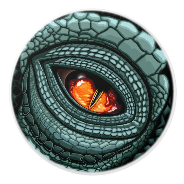 Primal Reptile Predator Eye Ceramic Knob (Front)