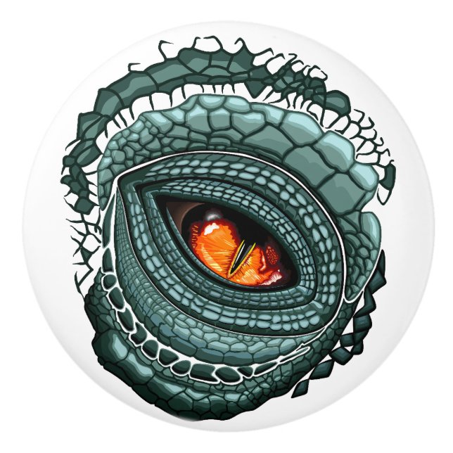 Primal Reptile Predator Eye Ceramic Knob (Front)