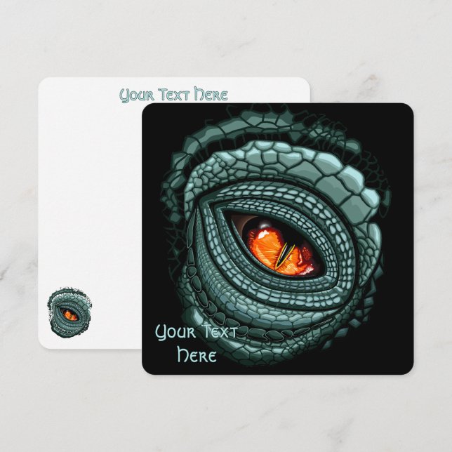 Primal Reptile Predator Eye Holiday Card (Front/Back)