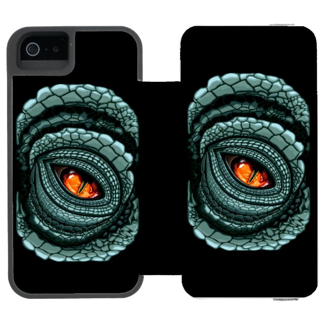 Primal Reptile Predator Eye Incipio iPhone Wallet Case (Folio Open)