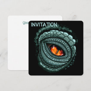 Primal Reptile Predator Eye Invitation