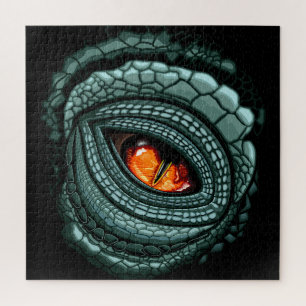 Primal Reptile Predator Eye Jigsaw Puzzle