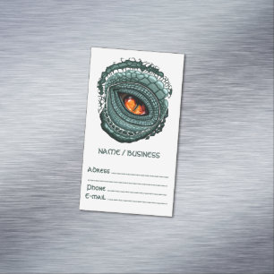 Primal Reptile Predator Eye Magnetic Business Card