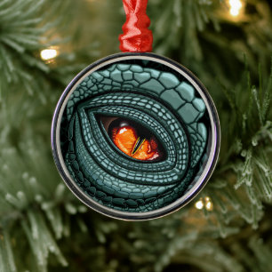 Primal Reptile Predator Eye Metal Tree Decoration