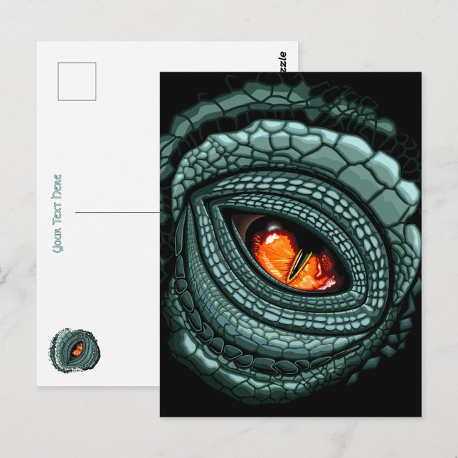 Primal Reptile Predator Eye Postcard (Front/Back)