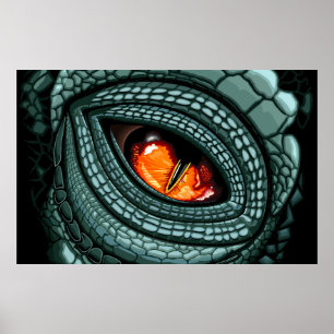 Primal Reptile Predator Eye Poster
