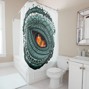 Primal Reptile Predator Eye Shower Curtain