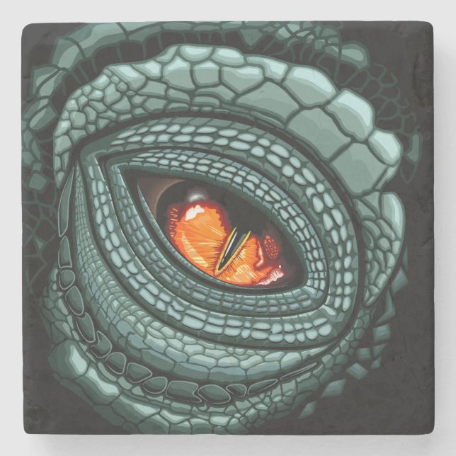 Primal Reptile Predator Eye Stone Coaster (Front)