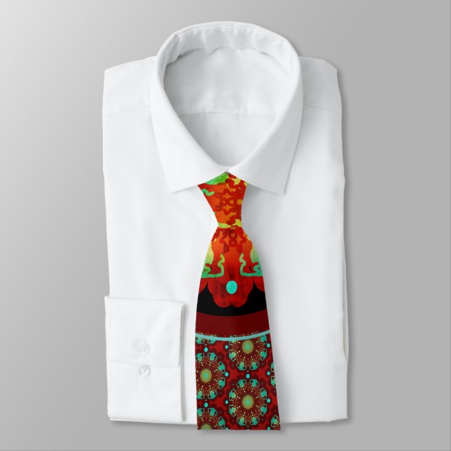 Primal Rhythms Mandala Pattern Tie (Tied)