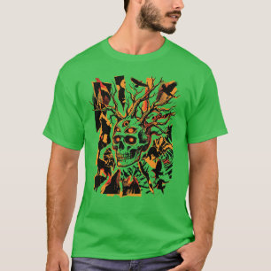 Primal Sight Shirt Dark Forest Skull Tree Graphic