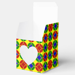 Primary Circles-1-PARTY FAVOR BOX, sq heart style Favour Box