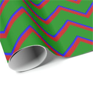 Primary Colors-CHEVRON 16-Gift Wrapping Paper
