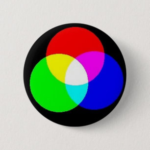 PRIMARY COLORS - EDIT YOUR OWN TEXT OVER THIS 6 CM ROUND BADGE