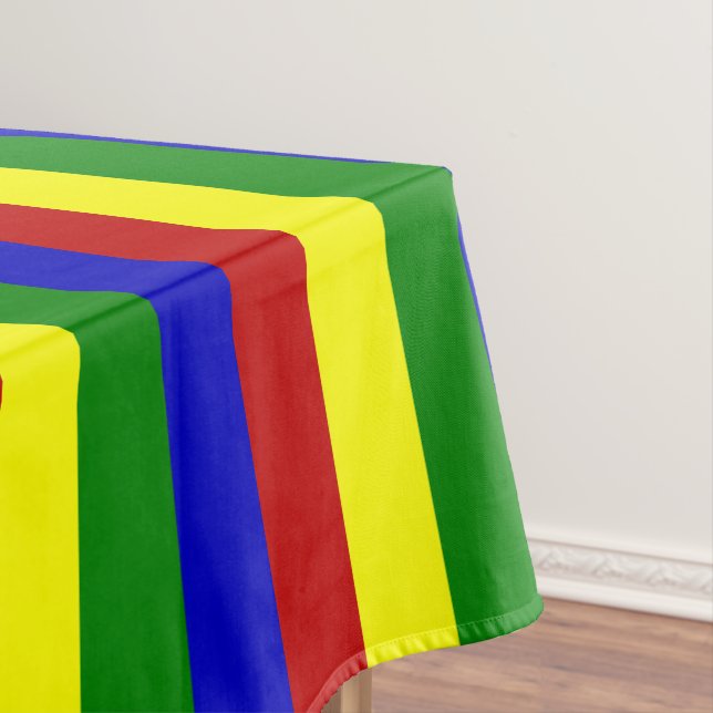 PRIMARY COLORS, FAT STRIPES-52x70 TABLECLOTH (In Situ)