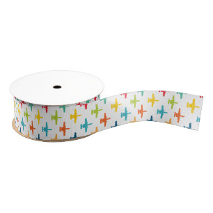Primary Colour A-10 Warthog Patterned Grosgrain Ribbon