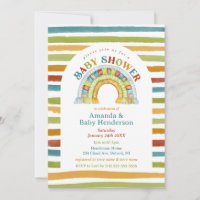 Primary Colour Boy Boho Rainbow Baby Shower