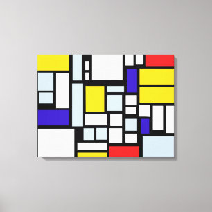 Primary Colour Squares and Rectangles Wall Art