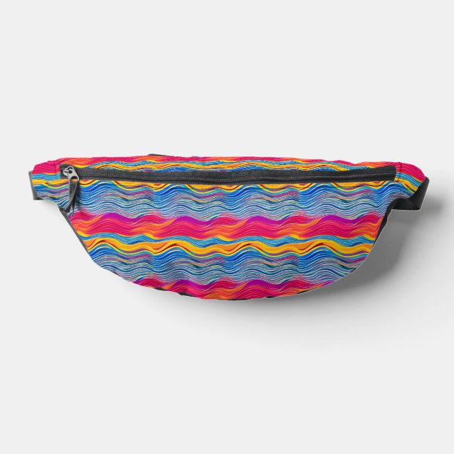 Primary Colour Waves Bum Bags (Lay Down)
