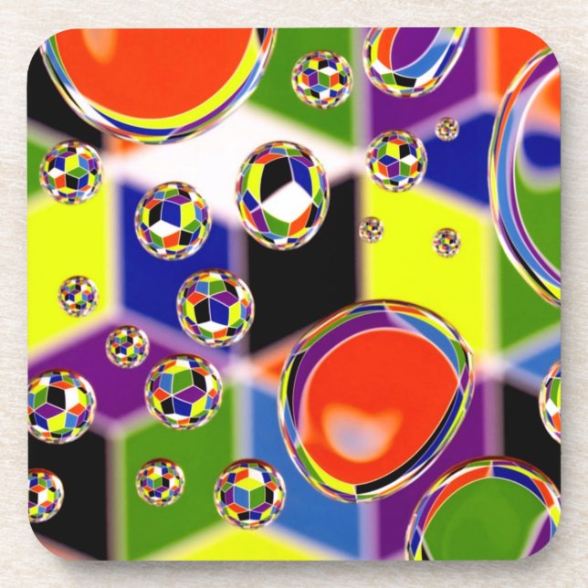 Primary Colours Art Coaster (Front)