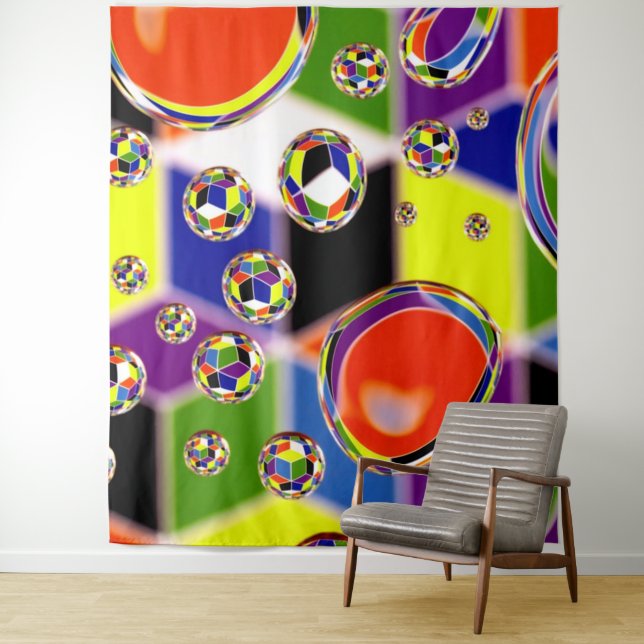 Primary Colours Art Tapestry (In Situ)
