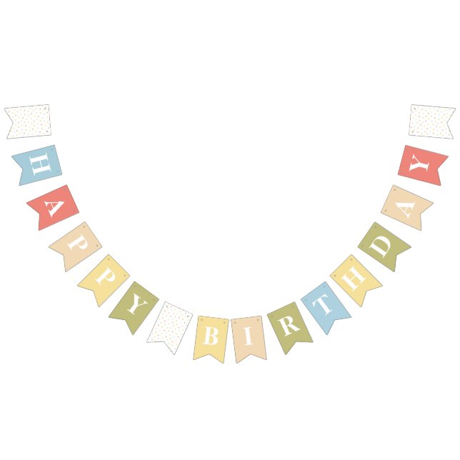 Primary colours Birthday Party Bunting Flags (All)