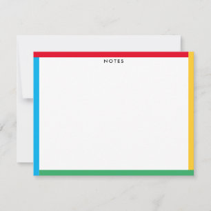 Primary Colours Border Cute Teacher or Kid Card