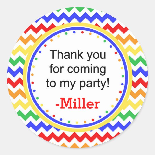 Primary Colours Chervon Sticker (Front)