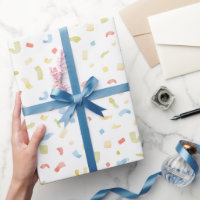 Primary Colours Confetti Birthday Wrapping Paper