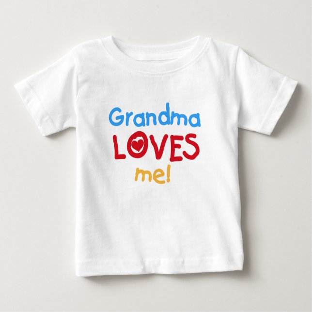 Primary Colours  Grandma Loves Me T-shirts (Front)