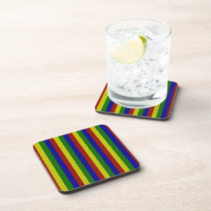 Primary Colours Herringbone Coaster