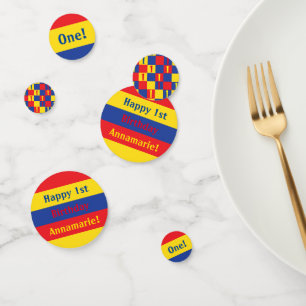 Primary Colours Kid's Birthday Party Confetti