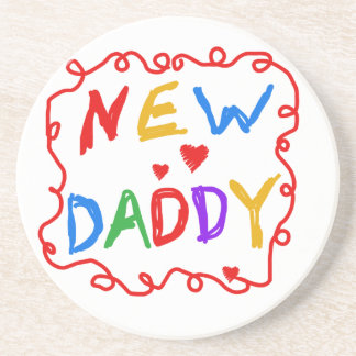 Primary Colours New Daddy Gifts Coaster