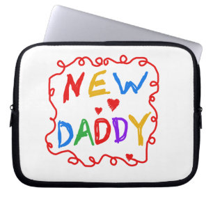 Primary Colours New Daddy Gifts Laptop Sleeve